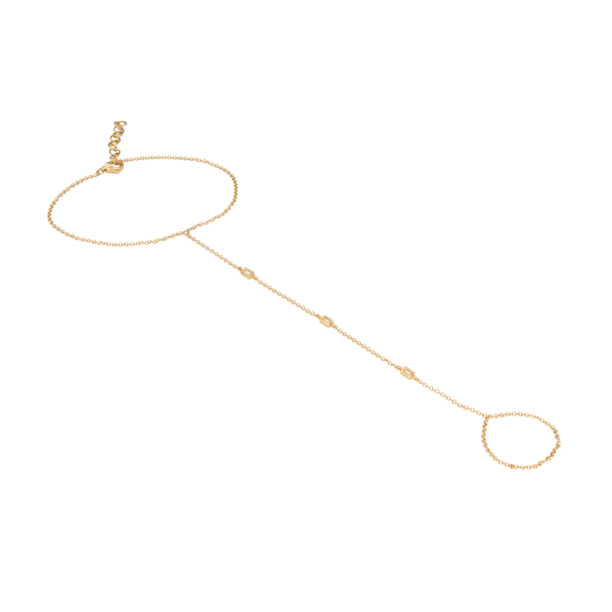 Handchain con con baguettes de diamante