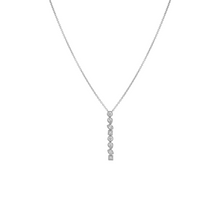 Collar con barrita de diamantes multishape