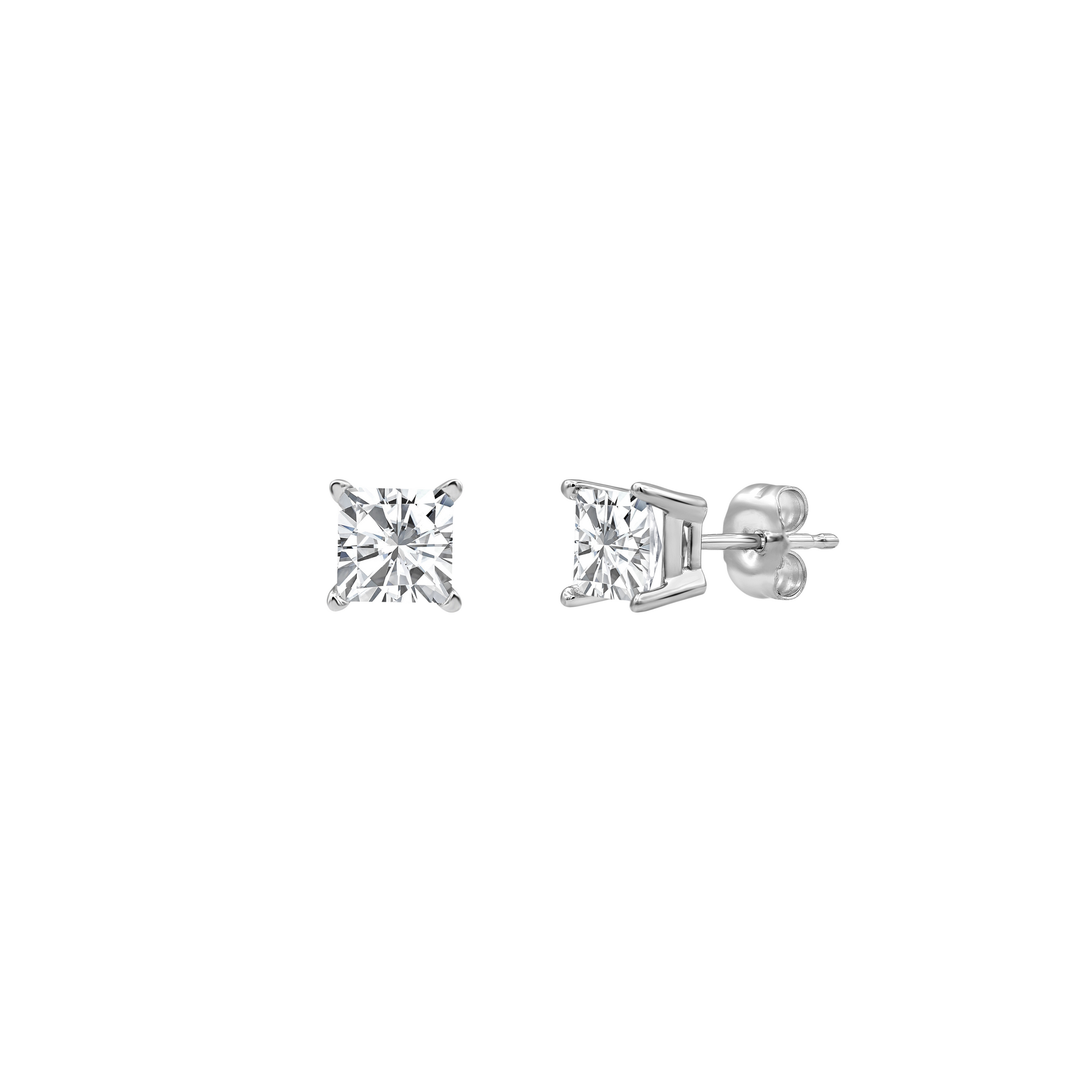 Studs Princess con diamantes LAB 2.04CT