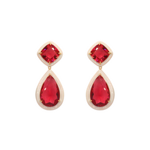 Aretes con bisel esmaltado