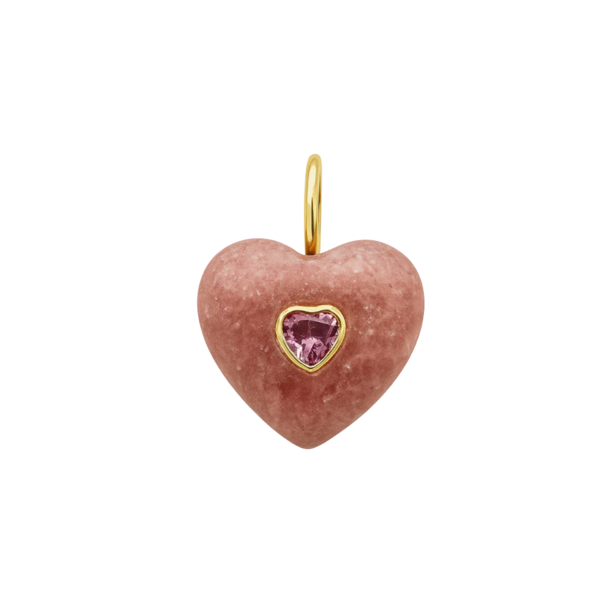 Stone heart charm