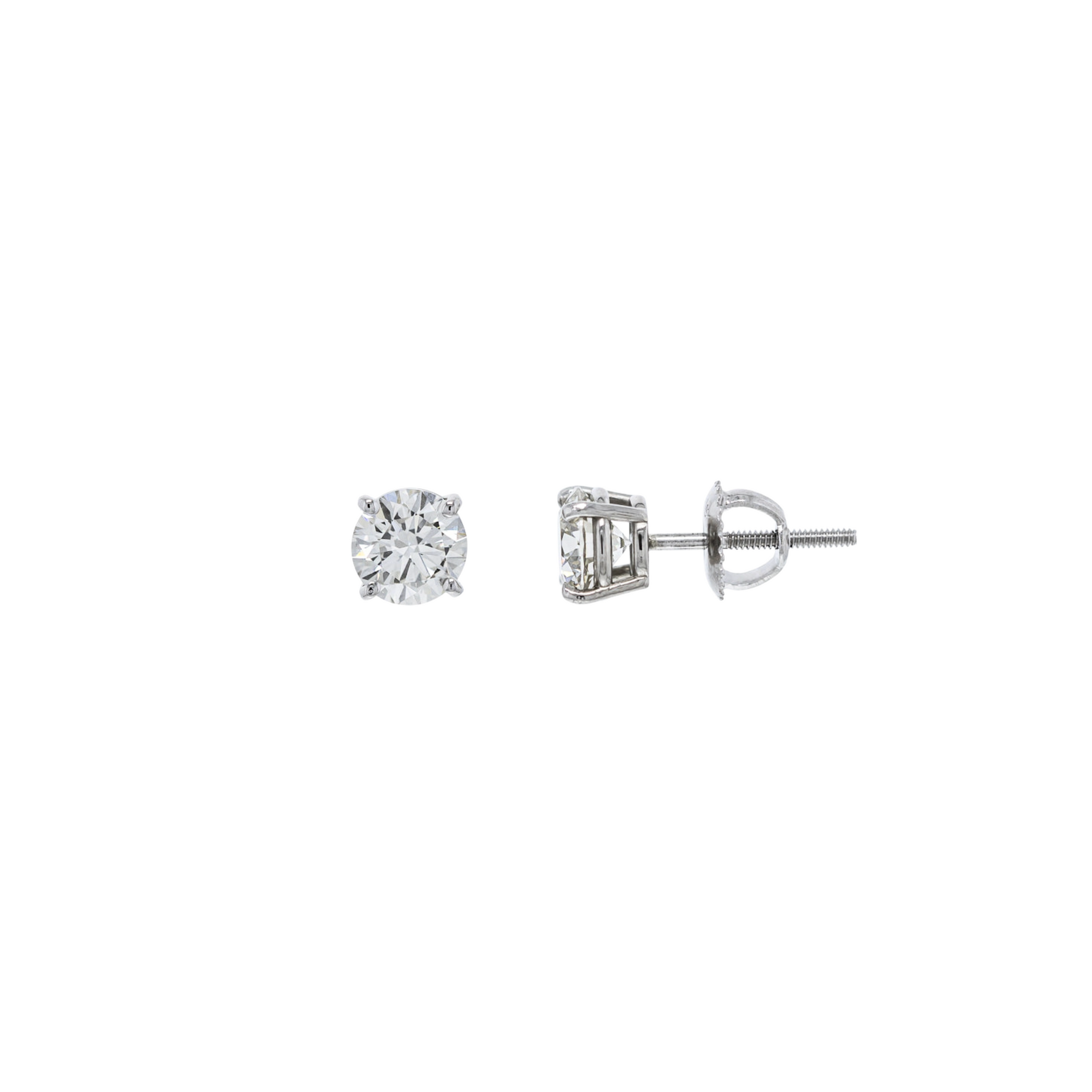 Studs Round con diamantes LAB 1.04CT