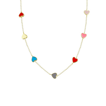 Collar con corazones esmaltados