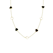 Collar con corazones esmaltados