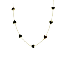 Collar con corazones esmaltados