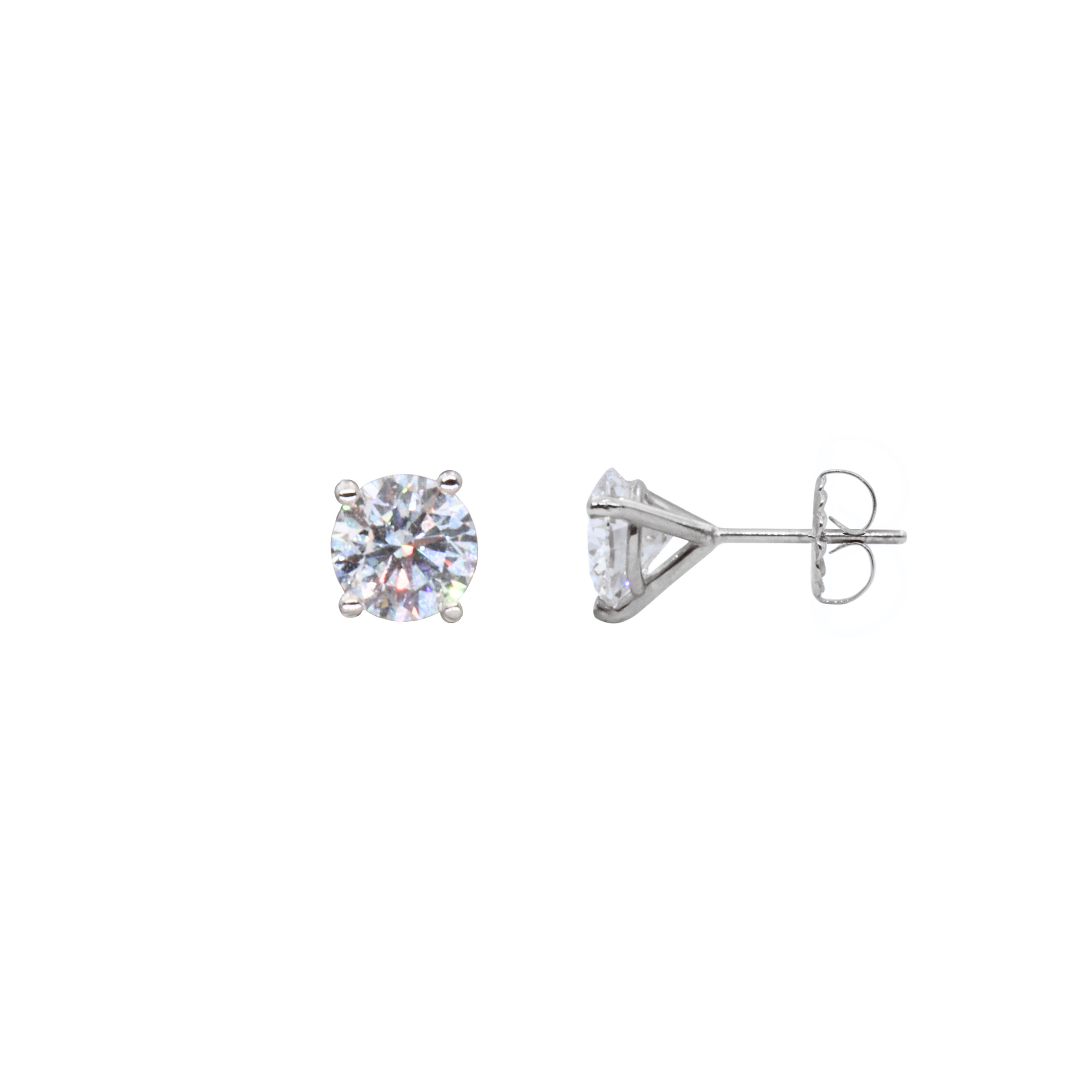 Studs Round con diamantes LAB 4.31CT