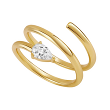 Anillo wrap around con drop