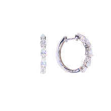 Argollas con drops de diamantes LAB 1.25CT