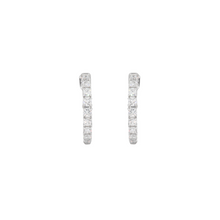 Argollas de oro blanco con diamantes LAB 1.50CT