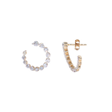Aretes en espiral con diamantes LAB 1.69CT