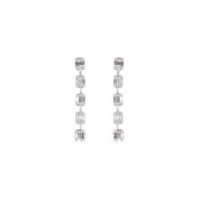 Aretes drop con illusion emeralds