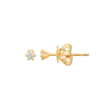 Mini stud de diamante en 6 uñas