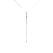 Lariat con 5 diamantes en bisel