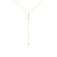 Lariat con 5 diamantes en bisel