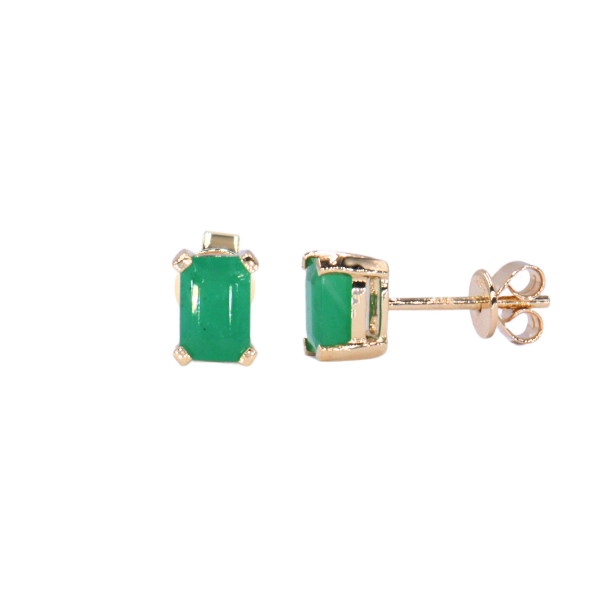 Studs de esmeraldas en corte emerald 1.31CT