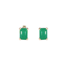 Studs de esmeraldas en corte emerald 1.31CT