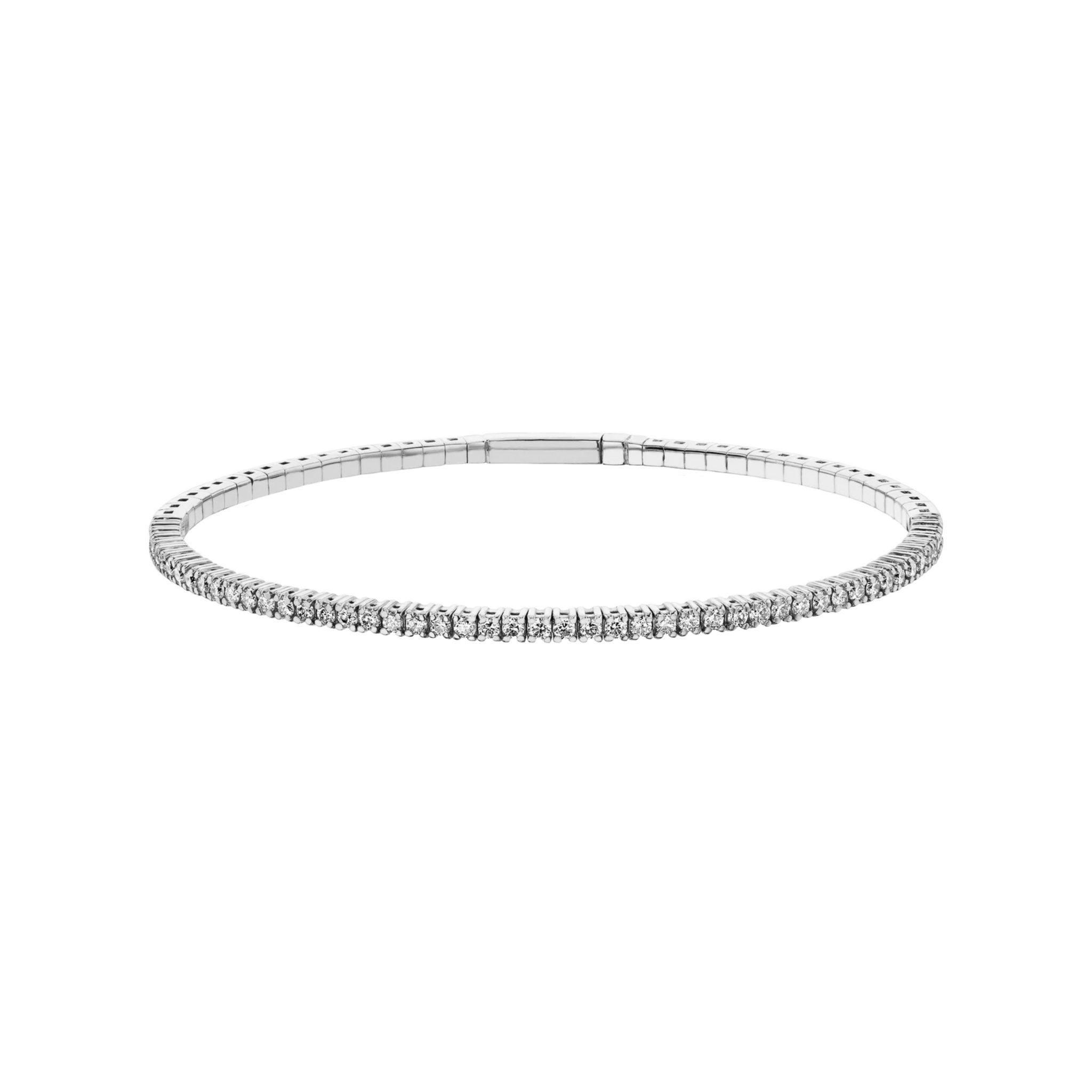 Bangle flexible en oro con diamantes
