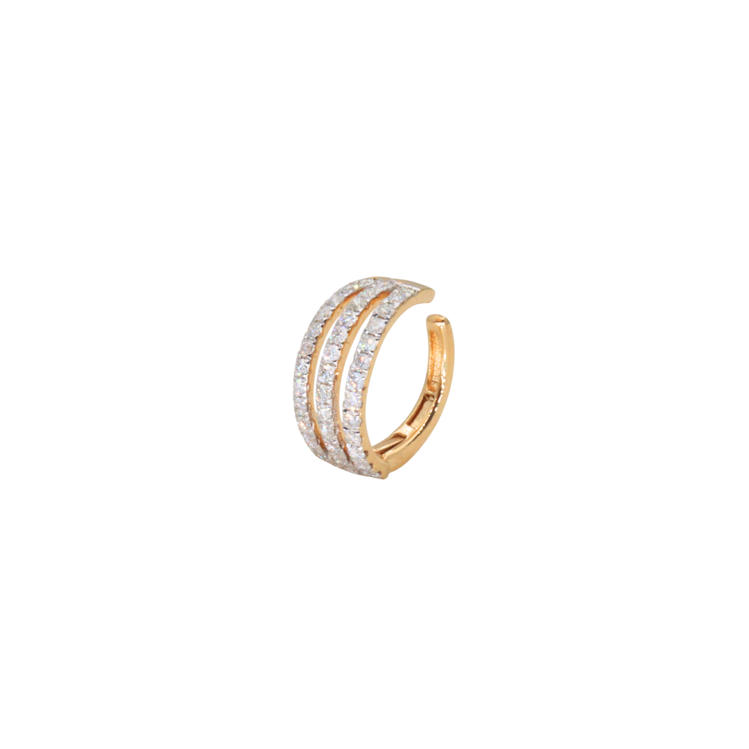 Earcuff 3 Líneas con Diamantes