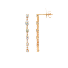 Aretes largos con canary diamonds