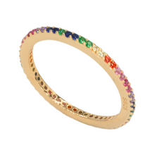 Dainty eternity con circonias multicolor 1mm