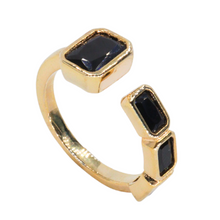 Anillo tu y yo con piedras emerald cut