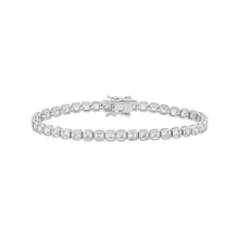 Pulsera tennis con circonias emerald cut en bisel
