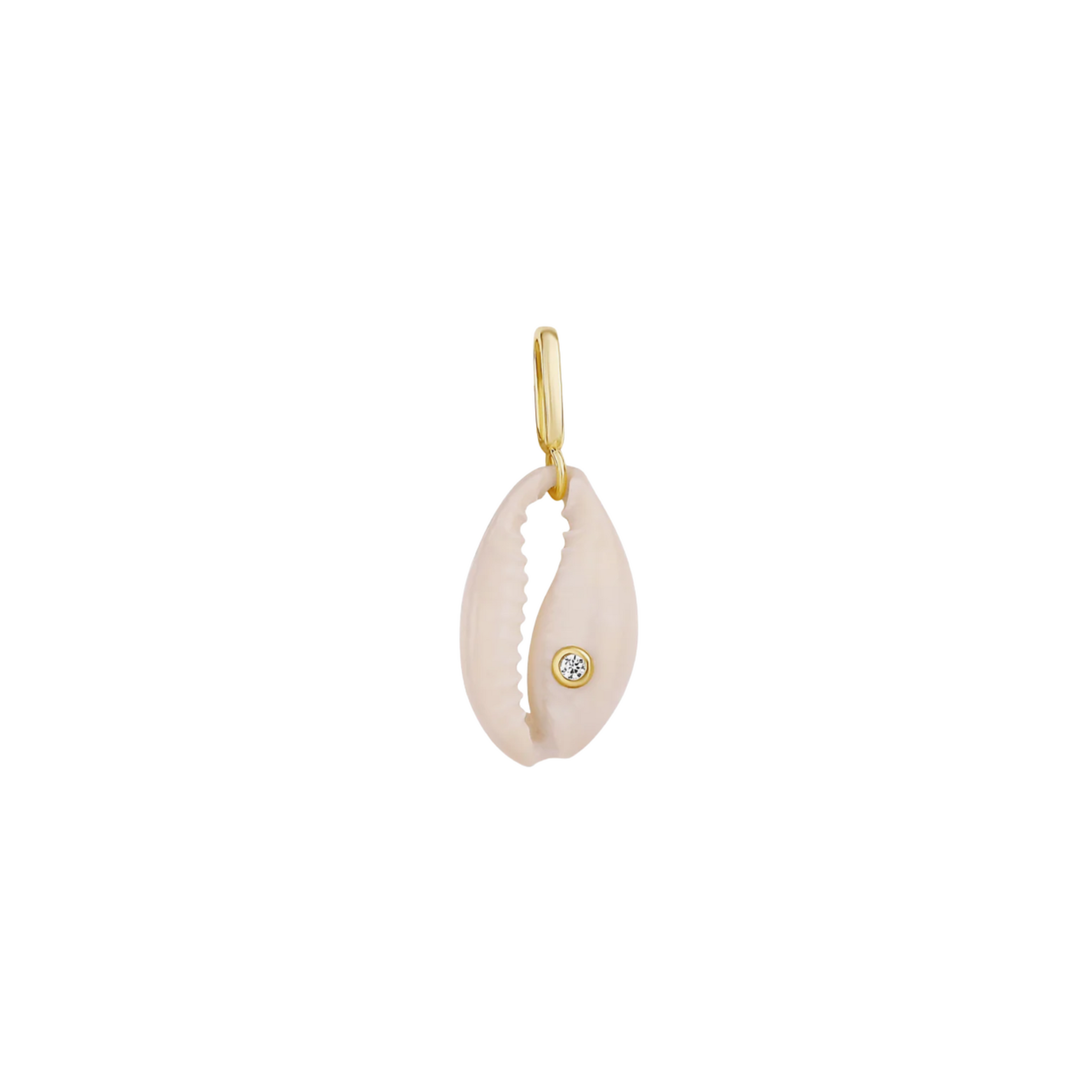 Charm de concha con circonia incrustada