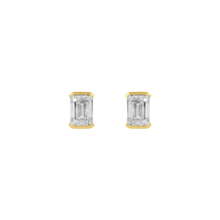 Studs emerald cut LAB 2.06CT con medio bisel