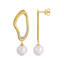 Statement earrings con perlas y diamantes