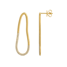 Aretes dainty statement con diamantes