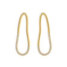 Aretes dainty statement con diamantes