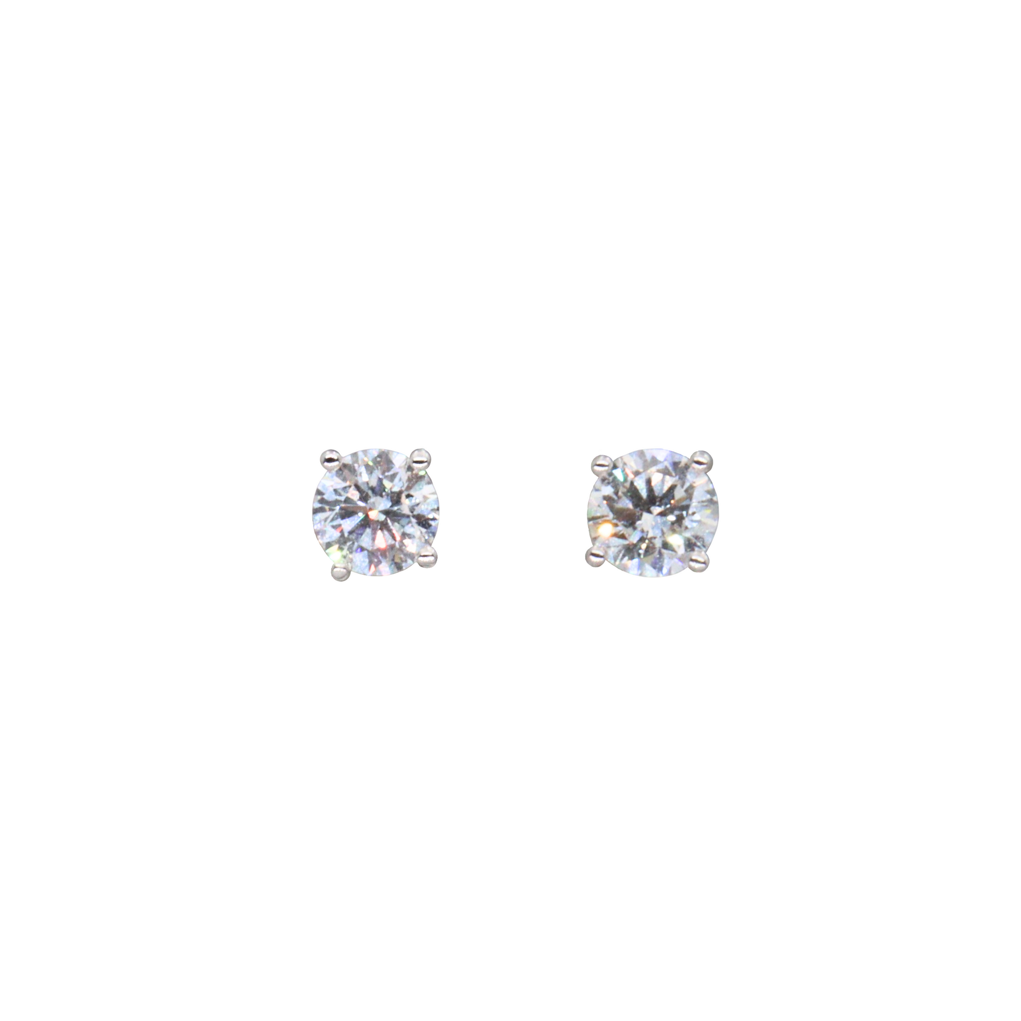 Studs Round con diamantes LAB 3.39CT