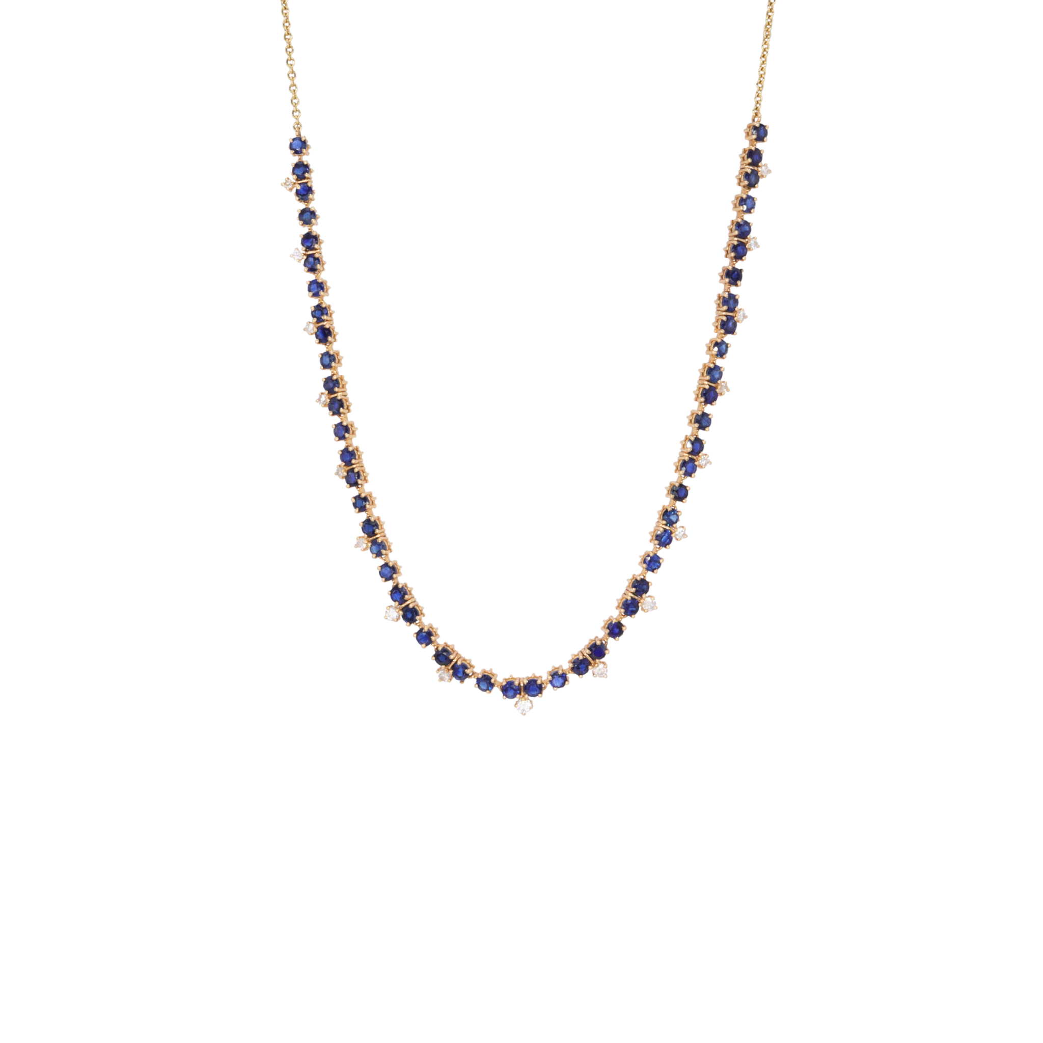 Semi tennis con zafiros y diamantes