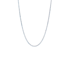 Tennis necklace con aguamarinas