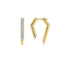 Aretes statement de dos piezas