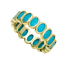 Anillo eternity con turquesas