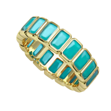 Anillo eternity con turquesas