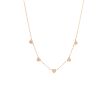 Collar con 5 corazones en brillantes