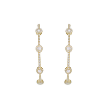 Argollas con circulos de diamantes