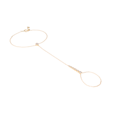 Handchain con diamantes graduados en bisel