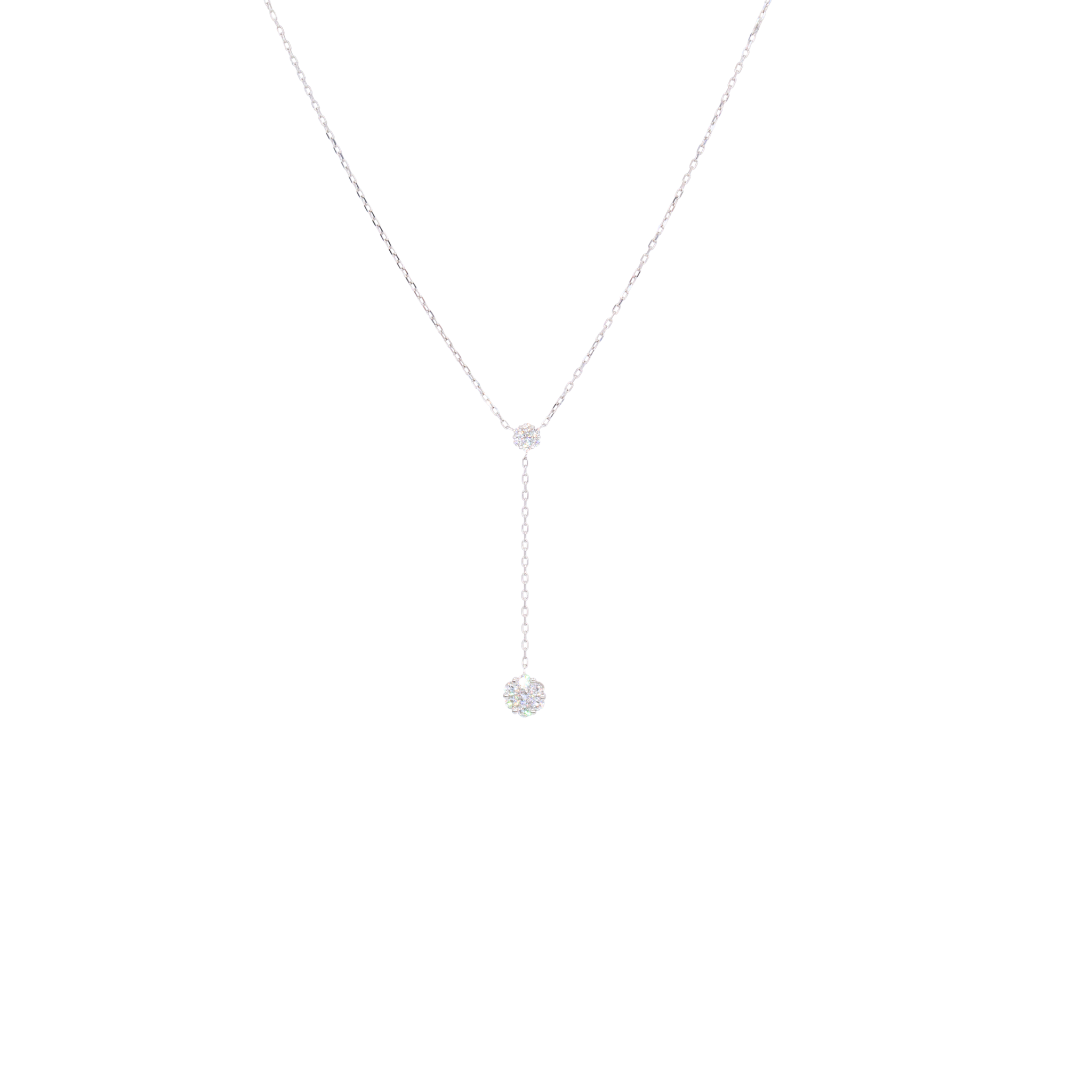 Lariat con diamantes illusion