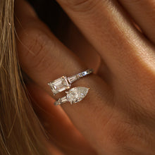 Anillo tu y yo con diamantes LAB