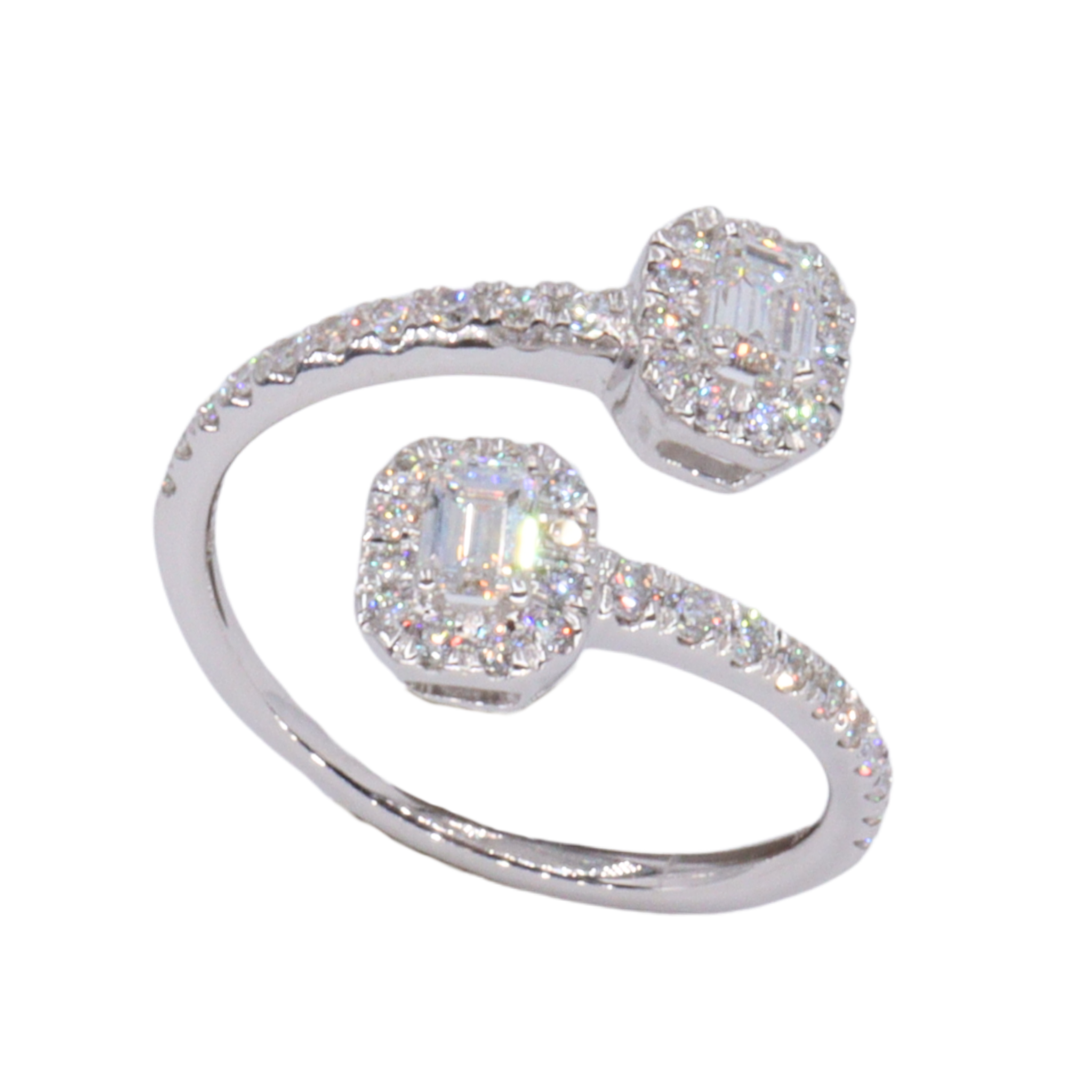 Anillo tu y yo con diamantes LAB