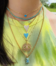 Collar con Corazón en Pave