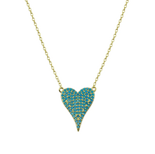 Collar con Corazón en Pave