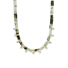 Collar con beads de piedras naturales y spikes de circonia