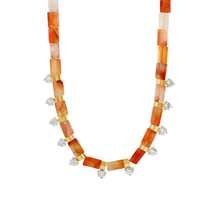 Collar con beads de piedras naturales y spikes de circonia