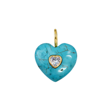 Stone heart charm