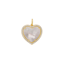 Stone heart charm con circonias