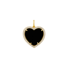 Stone heart charm con circonias
